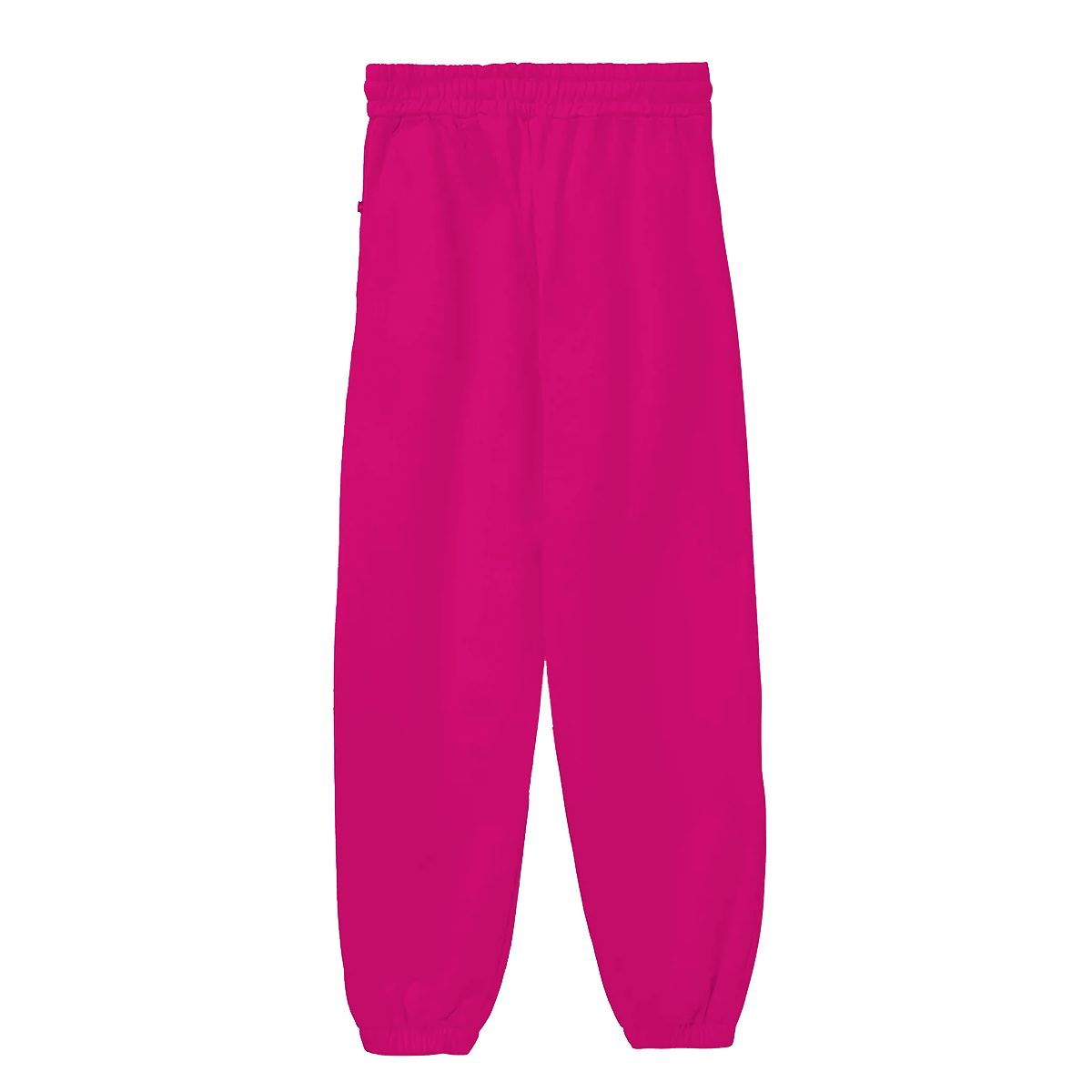 Fuchsia Cotton Sweatpants With Bold Print