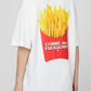 Chic White Cotton Tee with Bold Prints