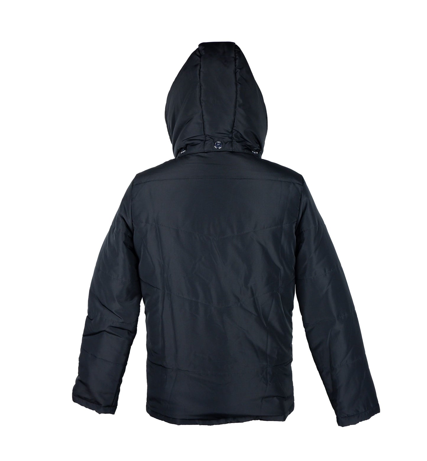 Elegant Black Jacket with Removable Hood