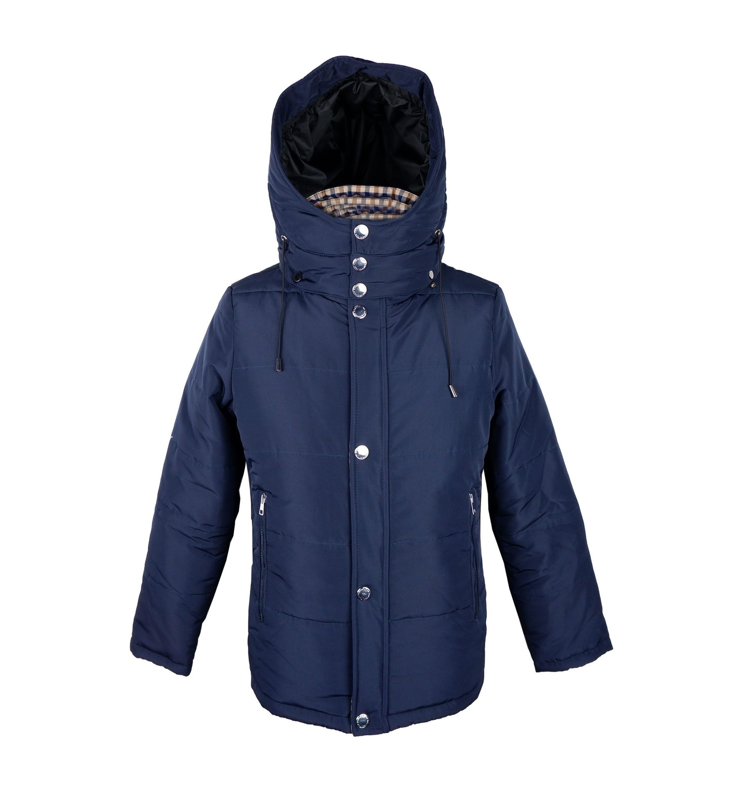 Elegant Blue Aquascutum Jacket with Removable Hood