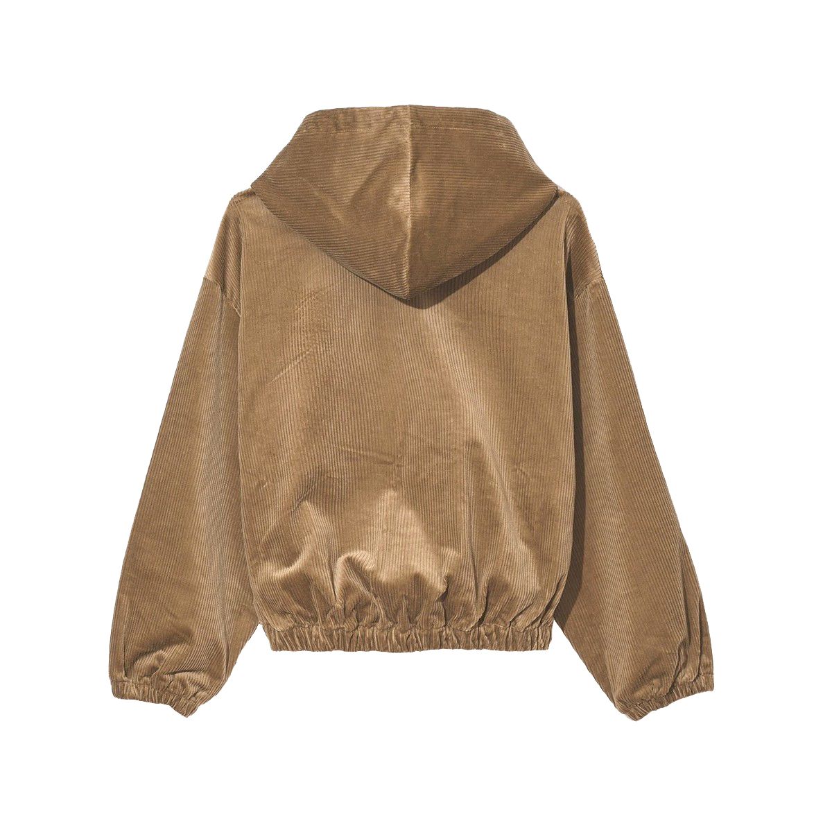 Velvet Hooded Sweatshirt with Drawstring