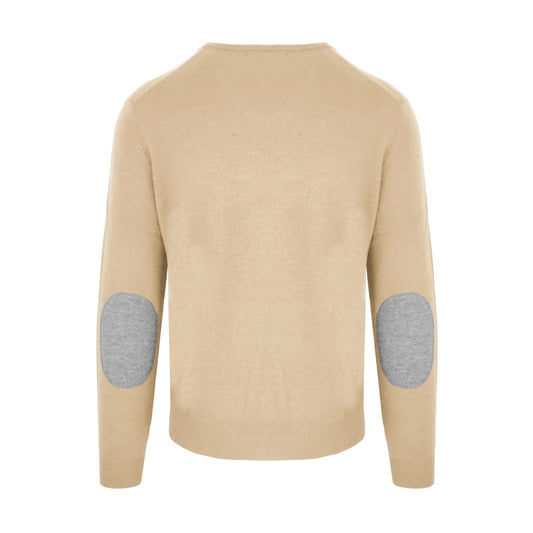 Beige Cashmere Blend Roundneck Sweatshirt