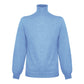 Ice Blue Cashmere High Collar Sweatshirt