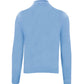 Ice Blue Cashmere High Collar Sweatshirt