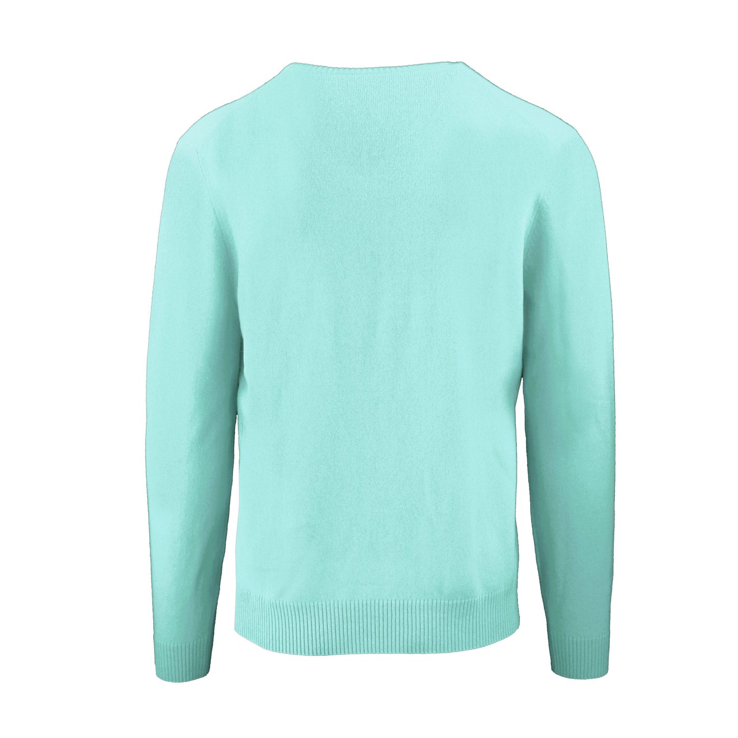 Elegant V-Neck Green Cashmere Sweater