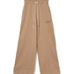 Chic Brown Cotton Sweatpants with Front Seam