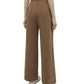 Chic Brown Cotton Sweatpants with Front Seam