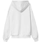 Elegant White Hooded Sweatshirt with Logo Print