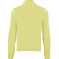 Elegant Yellow High Neck Cashmere Sweater