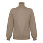 Beige High Neck Cashmere Sweater
