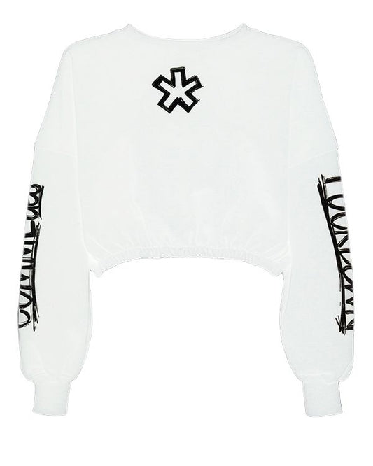 Chic Urbane Short Crewneck Sweatshirt