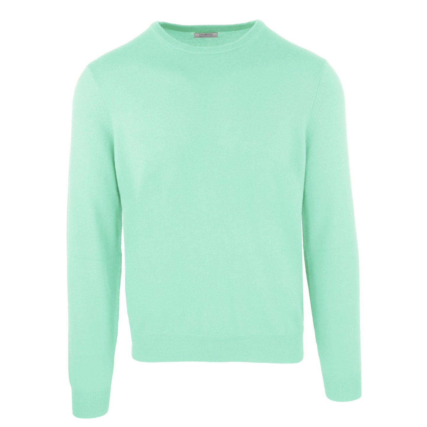 Elegant Water Green Wool-Cashmere Sweater