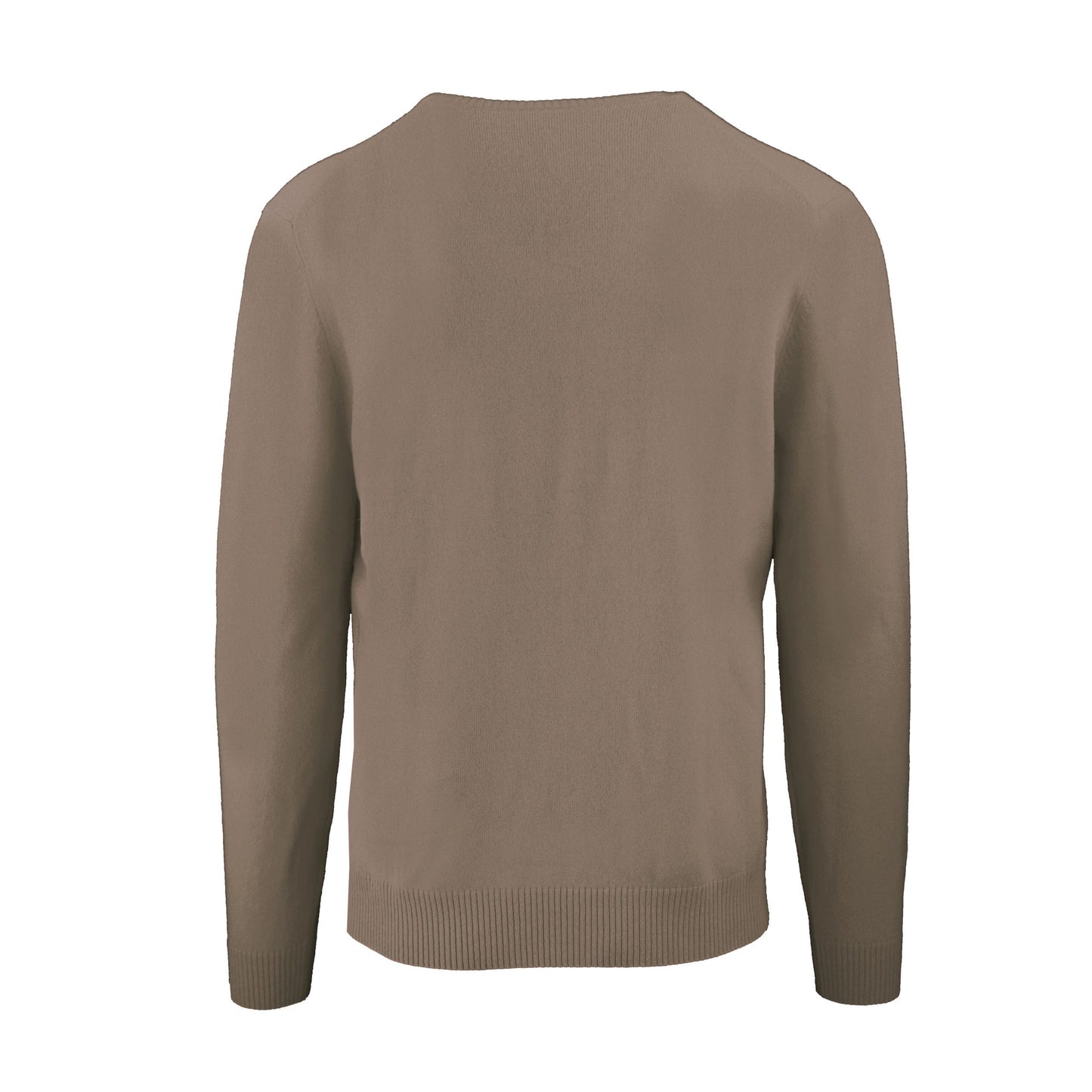 Elegant Beige Cashmere Round Neck Sweater