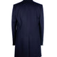 Elegant Blue Virgin Wool Coat