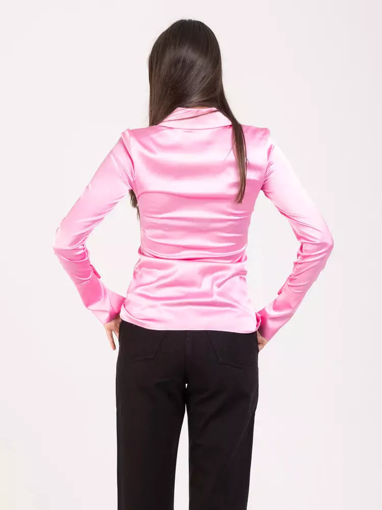 Chic Satin Blend Long Sleeve Blouse