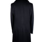 Elegant Black Virgin Wool Coat with Mink Fur