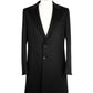 Elegant Black Virgin Wool Coat