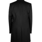 Elegant Black Virgin Wool Coat