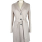 Elegant Grey Virgin Wool Coat