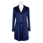Elegant Wool Vergine Women's Blue Coat