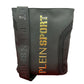 Elegant Black Messenger Bag with Golden Accents