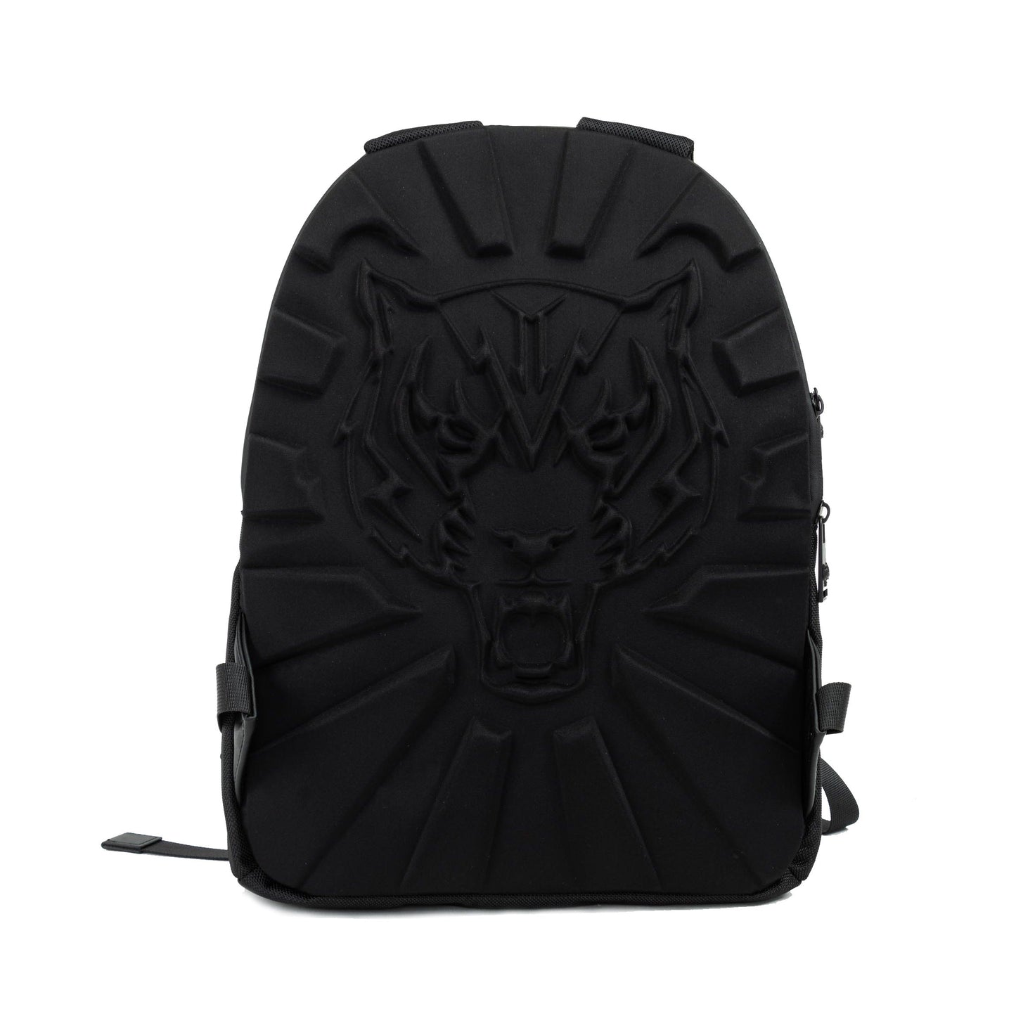 Sleek Sporty Black Backpack with Gold Accents