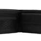 Sleek Black Wallet with Embossed Logo