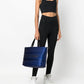 Glossy Blue Athleisure Shopper Tote
