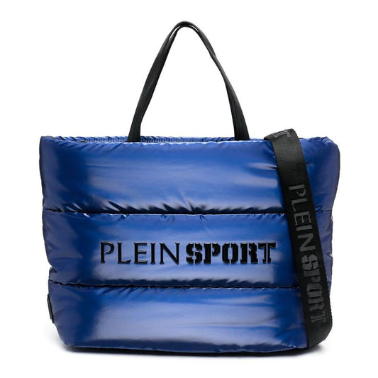 Glossy Blue Athleisure Shopper Tote