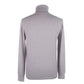 Sleek Grey High Collar Cashmere Sweatshirt