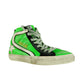 Chic Ankle Boot Sneakers in Glossy Green