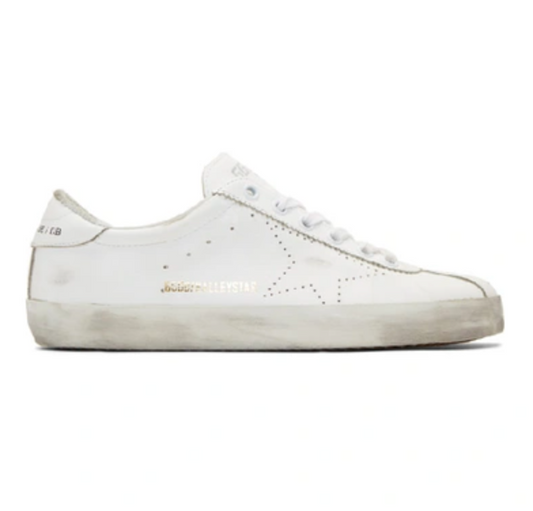 Elegant White Leather Sneakers Luxury Craftsmanship