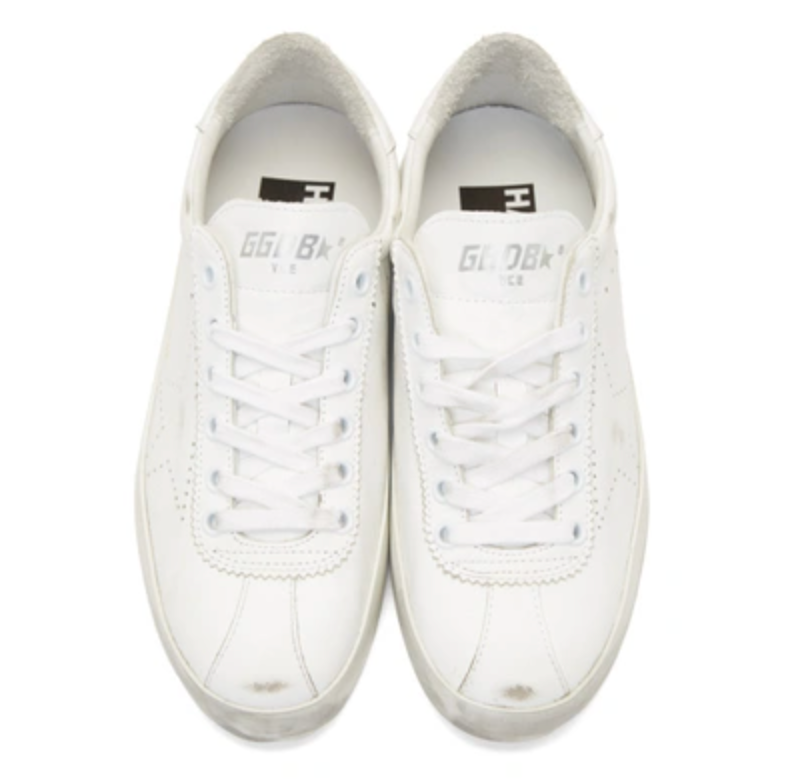 Elegant White Leather Sneakers Luxury Craftsmanship