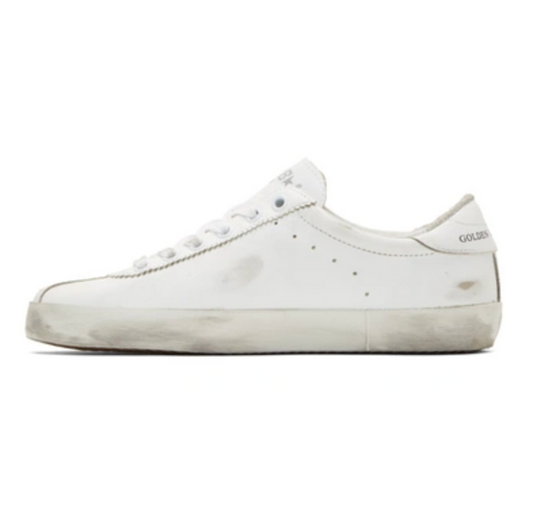 Elegant White Leather Sneakers Luxury Craftsmanship