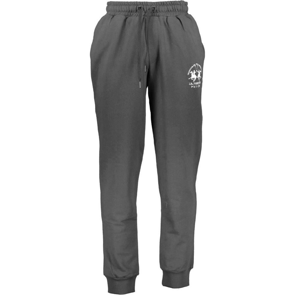 Chic Gray Cotton Blend Sweatpants