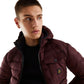 Scarlet Hooded Down Jacket with Zip & Pockets