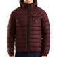 Scarlet Hooded Down Jacket with Zip & Pockets