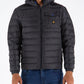 Chic Gray Hooded Down Jacket