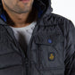 Chic Gray Hooded Down Jacket