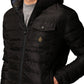 Sleek Hooded Down Jacket with Multifunctional Pockets