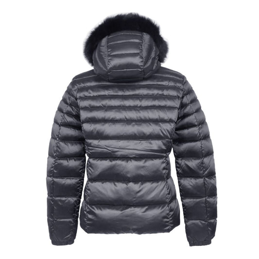 Chic Padded Down Jacket with Fur Hood