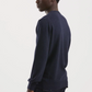 Elegant Blue Virgin Wool Blend Sweatshirt