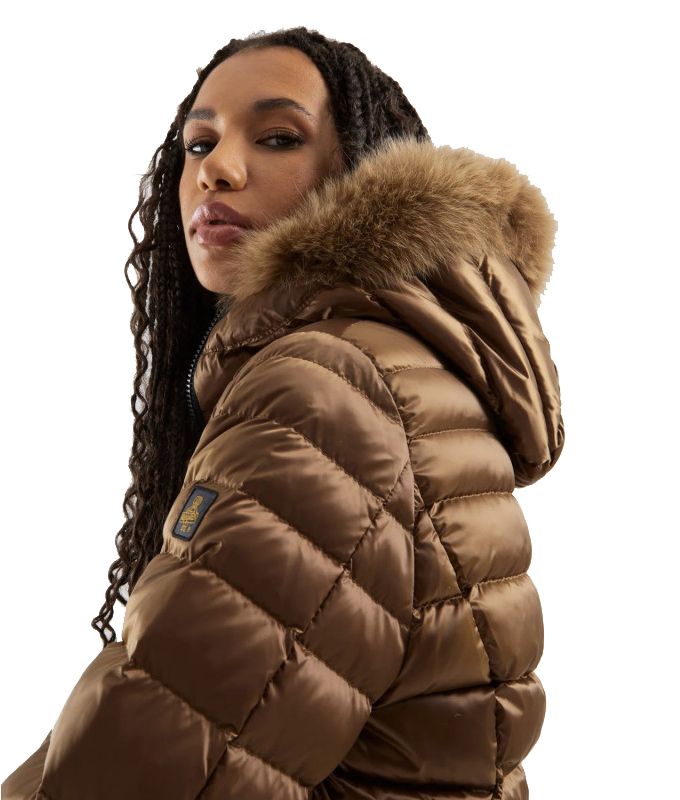 Classic Padded Down Jacket with Fur Hood