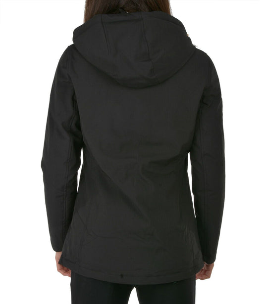 Elegant Black Hooded Down Jacket for Women