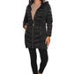 Chic Quilted Satin Puffer Jacket with Removable Hood