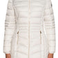 Elegant White Puffer Hoodie Jacket