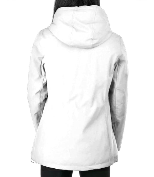 Chic White Hooded Down Jacket for Women