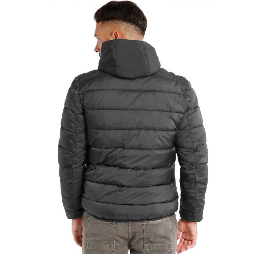 Chic Gray Hooded Zip Jacket - Men's Outerwear Essential