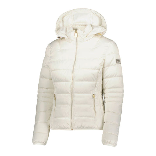 Chic White Short Down Jacket with Hood