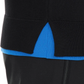 Chic Black Cotton Sweater with Blue Accented Edges